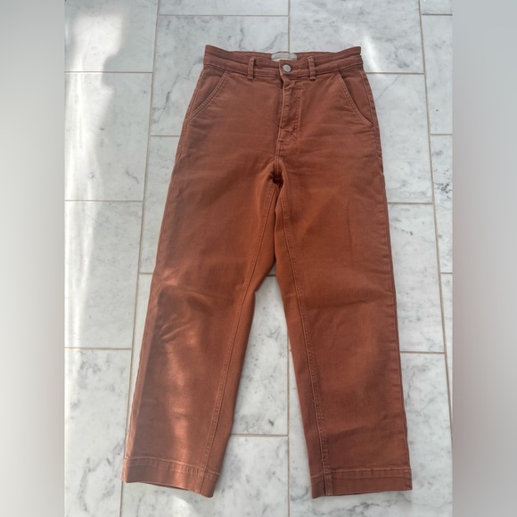 Everlane Denim - Everlane straight leg crop pants in cognac